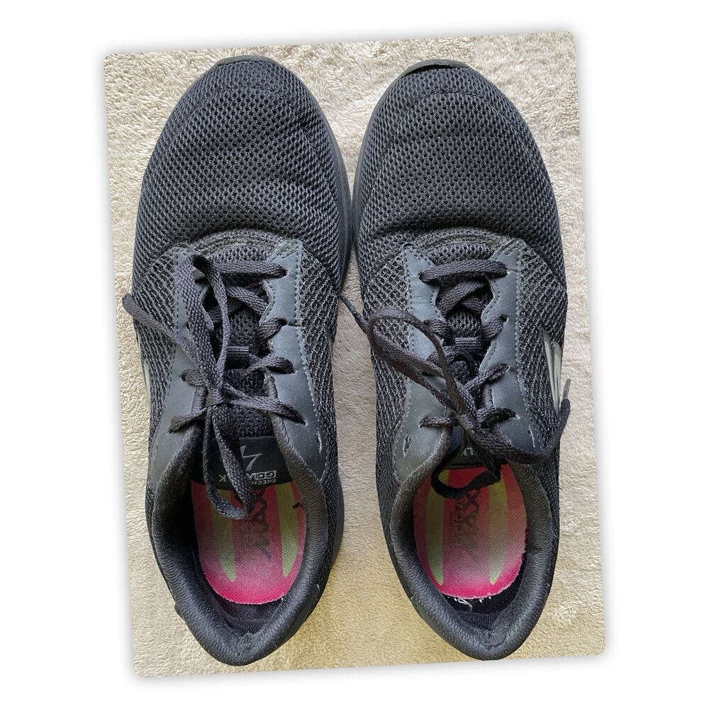 Skechers Go Walk Black Mesh Walking Sneakers Womens Size 9 Lightweight